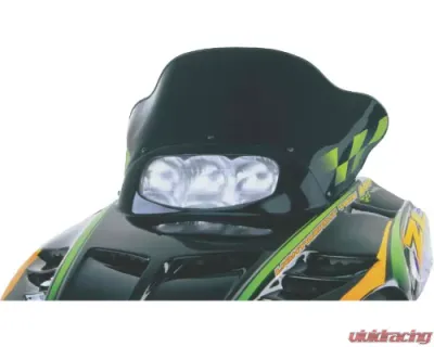 PowerMadd Windshield Low 14 inch Black with Green Checks Arctic Cat ZR2 1998-2000 - 12220