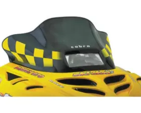 PowerMadd Windshield Low 13 inch Black with Yellow Checks Ski-Doo MXZ 1995-2002