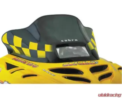 PowerMadd Windshield Low 13 inch Black with Yellow Checks Ski-Doo MXZ 1995-2002 - 13120