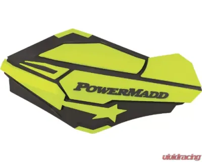 PowerMadd Sentinal Handguards Charcoal/Hi Viz - 34425