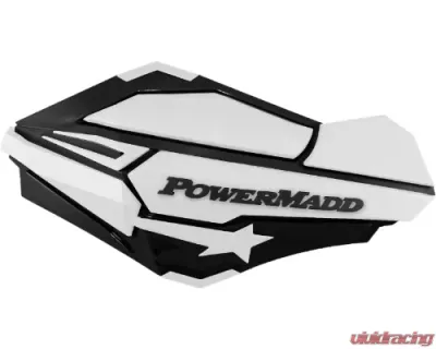 PowerMadd Sentinal Handguards Black/White - 34428