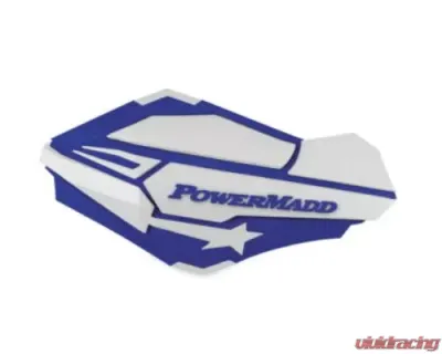PowerMadd Sentinel Handguards Blue/White - 34421