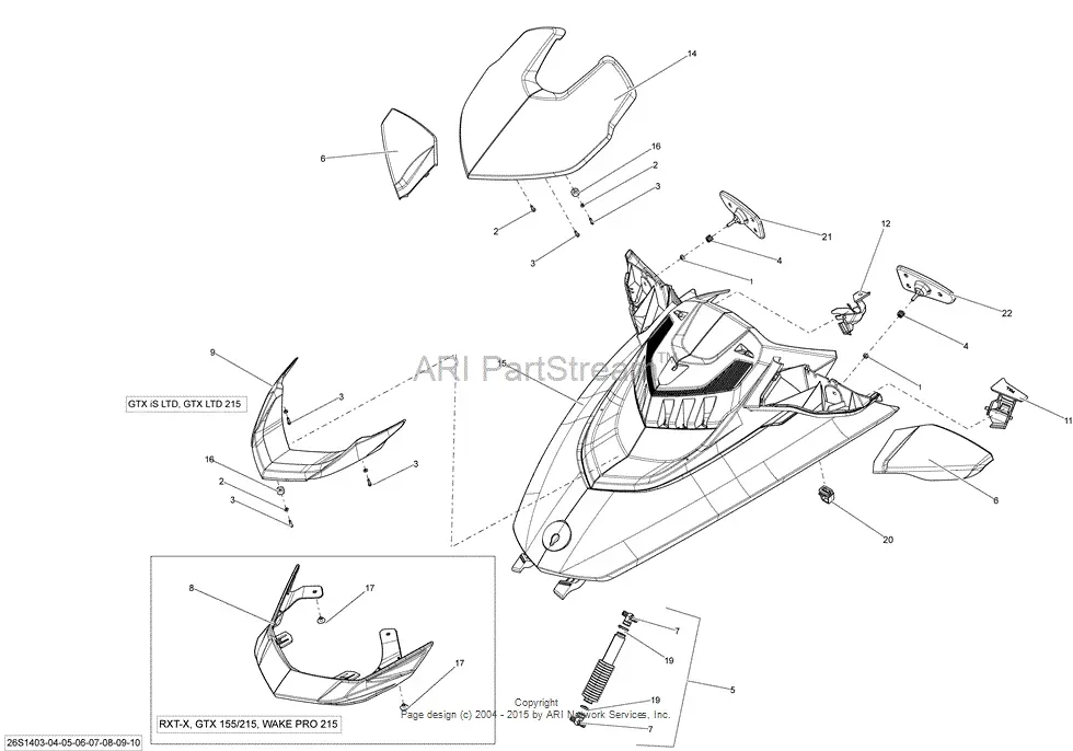 Sea-Doo OEM Anthracite Hood Assembly CLEARANCE | 269501948