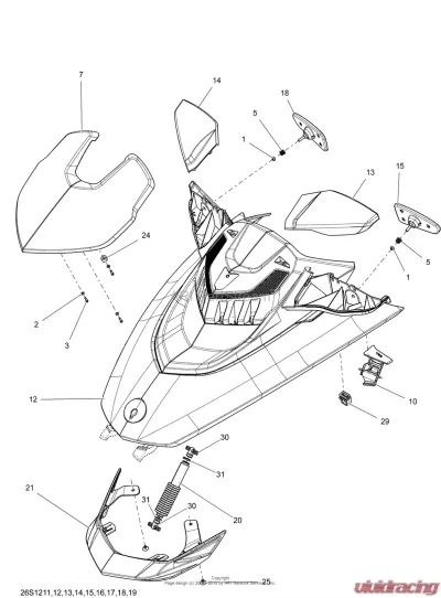 Sea-Doo OEM Ens Capot Assemble Hood Assembly Kit | Rxt As CLEARANCE - 295501127