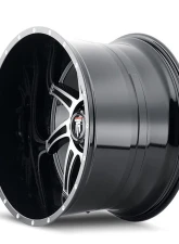 American Truxx Vortex Wheel 22x12 6x135 -44mm Black Machined                                     - AT162-22236BM-44 - Image 2
