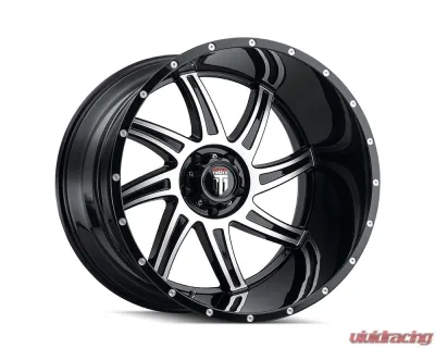 American Truxx Vortex Wheel 22x12 6x135 -44mm Black Machined - AT162-22236BM-44