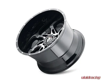 American Truxx Spyder Wheel 22x14 8x180 -76mm Black Machined - AT183-22478BM-76