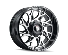 American Truxx Destiny Wheel 24x14 8x170 -76mm Black Milled
