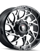 American Truxx Destiny Wheel 24x14 8x170 -76mm Black Milled                                     - AT1913-24470M-76 - Image 3