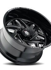 American Truxx AT1914 Euphoria Wheel 22x12 6x135 -44mm 87.1mm Black Milled                                     - AT1914-22236BM - Image 2