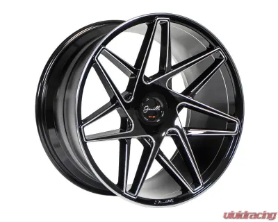 Gianelle Parma Wheel 20x10.5 15mm Gloss Black w/Mill Cut Details - 2015Z15GAPARBM