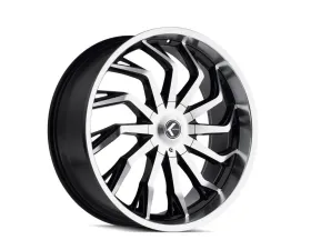 Kraze Scrilla Wheel 22x9.5 5x115 18mm Black/Machined