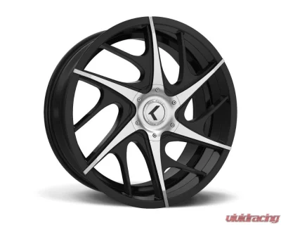 Kraze Rogue Wheel 22x8.5 5x114.3 40mm Black/Machined - KR182-22804BM40