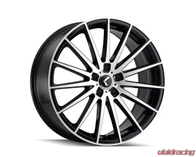 Kraze Stunna Wheel 18x8 5x112 40mm Black/Machined Face - KR191-8845BM40