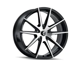 Kraze Turismo Wheel 17x8 5x114.3 38mm Black w/Machined Face