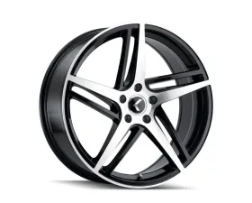 Kraze Milano Wheel 20x8.5 5x114.3 38mm Black/Machined Face