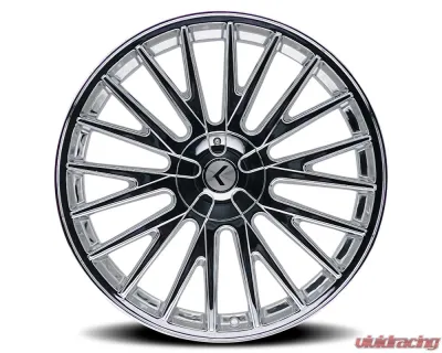 Kraze Double Down Wheel 17x8 5x108 | 5x114.3 38mm Chrome - KR185-7814C38