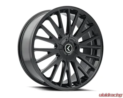 Kraze Wheels Kraze Double Down Wheel 17x8 5x112 5x120 38mm Gloss Black - KR185-7809B38