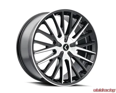 Kraze Wheels Kraze Double Down Wheel 18x8 5x112 5x120 40mm Gloss Black Machined - KR185-8809BM40