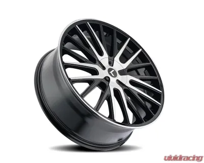 Kraze Wheels Kraze Double Down Wheel 18x8 5x112 5x120 40mm Gloss Black Machined - KR185-8809BM40