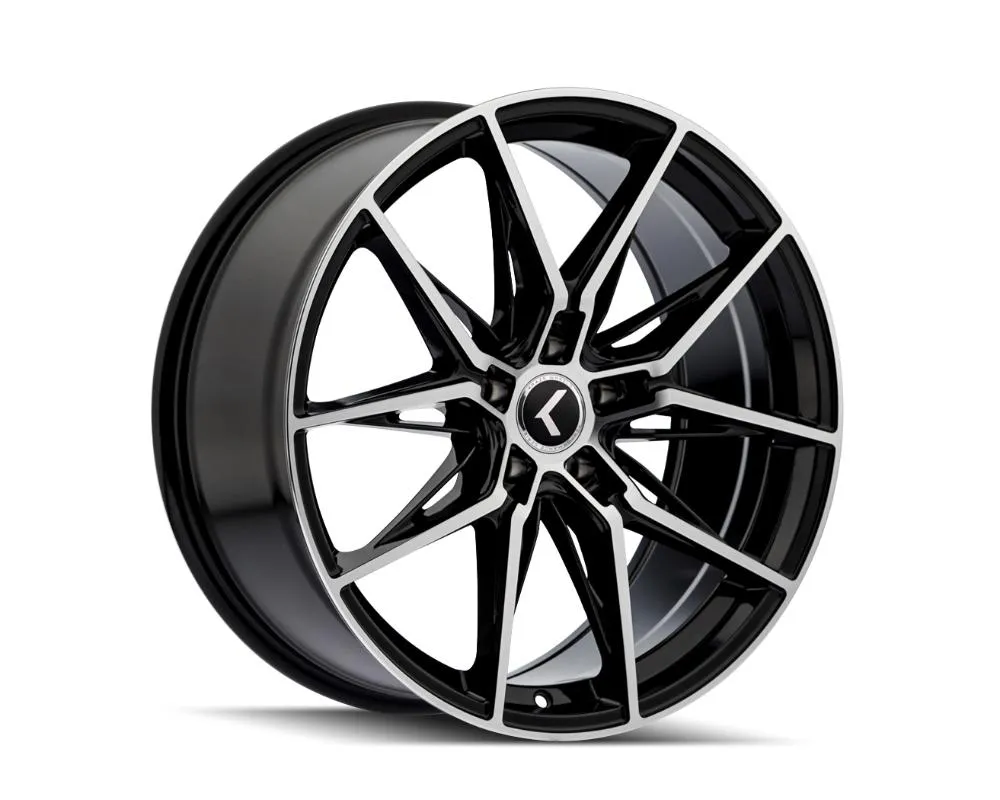 Kraze Evolve Wheel 19x8.5 5x112 30mm Gloss Black Machined - KR196-9845BM30