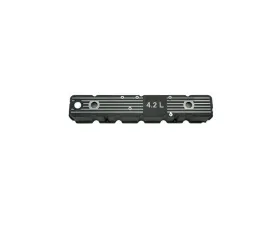Omix Blk Alum Valve Cover 4.2L Logo 80-91 Jeep Models