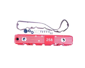 Omix Aluminum Valve Cover Red 258 81-87 CJ & Wrangler