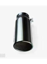 Aero Exhaust Universal Stainless Steel Tip 4 Inch Inlet 5 Inch Outlet 11.5 Inch Overall Length Angle cut outlet Black Chrome Finish                                     - 10106 - Image 2