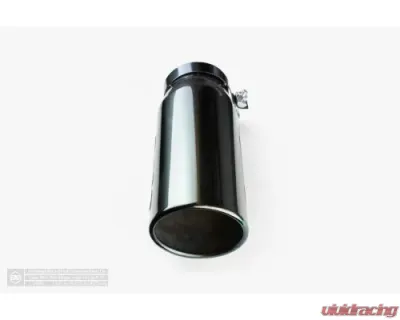 Aero Exhaust Universal Stainless Steel Tip 4 Inch Inlet 5 Inch Outlet 11.5 Inch Overall Length Angle cut outlet Black Chrome Finish - 10106