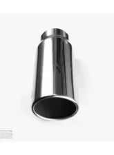 Aero Exhaust Universal Stainless Steel Tip 4 Inch Inlet 5 Inch Outlet 11.5 Inch Overall Length Angle cut outlet Polished Finish                                     - 10107 - Image 2