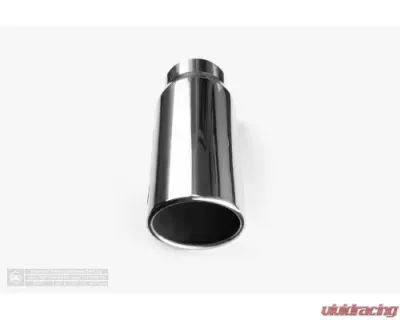 Aero Exhaust Universal Stainless Steel Tip 4 Inch Inlet 5 Inch Outlet 11.5 Inch Overall Length Angle cut outlet Polished Finish - 10107