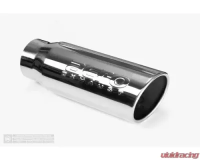 Aero Exhaust Universal Stainless Steel Tip 4 Inch Inlet 5 Inch Outlet 11.5 Inch Overall Length Angle cut outlet Polished Finish - 10107