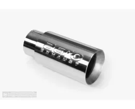 Aero Exhaust Universal Stainless Steel Tip 3 Inch Inlet 4 Inch Outlet 9 Inch Overall Length Straight cut outlet Polished Finish