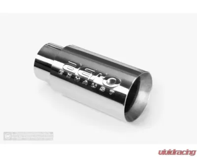 Aero Exhaust Universal Stainless Steel Tip 3 Inch Inlet 4 Inch Outlet 9 Inch Overall Length Straight cut outlet Polished Finish - 10108