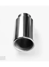 Aero Exhaust Universal Stainless Steel Tip 3 Inch Inlet 4 Inch Outlet 9 Inch Overall Length Angle cut outlet Polished Finish                                     - 10109 - Image 2
