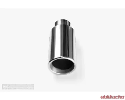 Aero Exhaust Universal Stainless Steel Tip 2.5 Inch Inlet 3.5 Inch Outlet 9 Inch Overall Length Angle cut outlet Polished Finish - 10110
