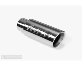 Aero Exhaust Universal Stainless Steel Tip 2.5 Inch Inlet 3.5 Inch Outlet 9 Inch Overall Length Angle cut outlet Polished Finish