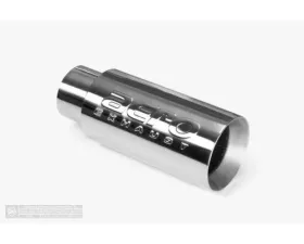 Aero Exhaust Universal Stainless Steel Tip 2.5 Inch Inlet 3.5 Inch Outlet 9 Inch Overall Length Straight cut outlet Polished Finish