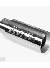 Aero Exhaust Universal Stainless Steel Tip 2.5 Inch Inlet 3.5 Inch Outlet 9 Inch Overall Length Straight cut outlet Polished Finish                                     - 10111 - Image 2