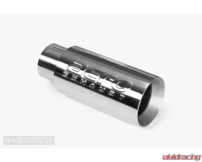 Aero Exhaust Universal Stainless Steel Tip 2.5 Inch Inlet 3.5 Inch Outlet 9 Inch Overall Length Straight cut outlet Polished Finish - 10111