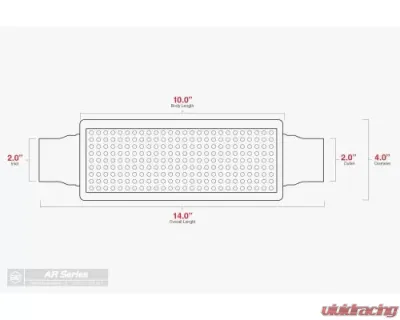 Aero Exhaust Resonator AR Series 2.0 Inch Inside Diameter Neck - AR20