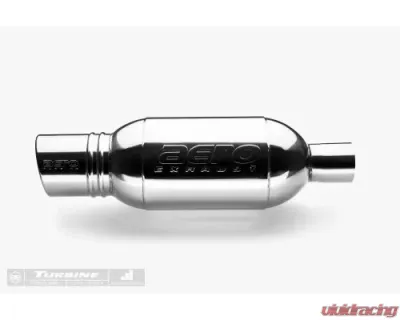 Aero Exhaust Turbine 2.5 Inch Inlet Neck with 4 Inch Rolled Tip Outlet Aggressive sound Performance Mufflers - AT2540i