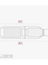 Aero Exhaust Turbine XL 4.0 Inch Inside Diameter Neck Moderate sound Performance Mufflers                                     - AT4040XL - Image 3