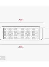 Aero Exhaust Resonator TR Series 2.5 Inch Inside Diameter Neck 13.5 Inch Length                                     - TR252 - Image 3