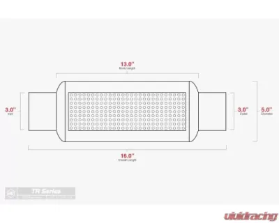 Aero Exhaust Resonator TR Series 3.0 Inch Inside Diameter Neck - TR31