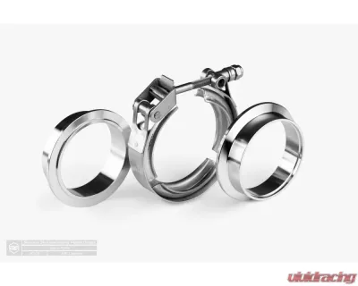 Aero Exhaust 2.5" Tubing 64.3mm Flange Stainless Steel V-Band Assembly - 20102