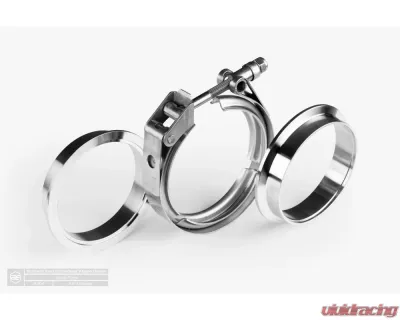 Aero Exhaust 3.5" Tubing 89.7mm Flange Stainless Steel V-Band Assembly - 20104