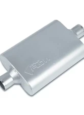 Street Flow Aluminized 2 Chamber Performance Muffler Audi | Honda | Mini | Nissan | Toyota | Volkswagen 1984-2008                                     - SF42440 - Image 3