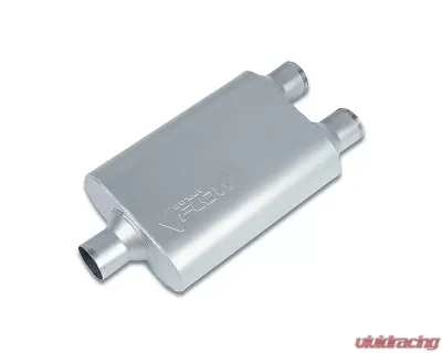Street Flow Aluminized 2 Chamber Performance Muffler Acura | Chevrolet | Ford | Mazda | Mini | Nissan | Toyota | Volkswagen 1980-2022 - SF424422