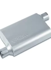 Street Flow Aluminized 2 Chamber Performance Muffler Chevrolet | Chrysler | Ford | Honda | Mercury | Mazda |Nissan | Scion 1969-2022                                     - SF42443 - Image 3